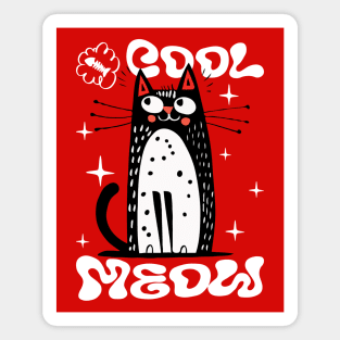 Cool Meow, Cute Cat Magnet